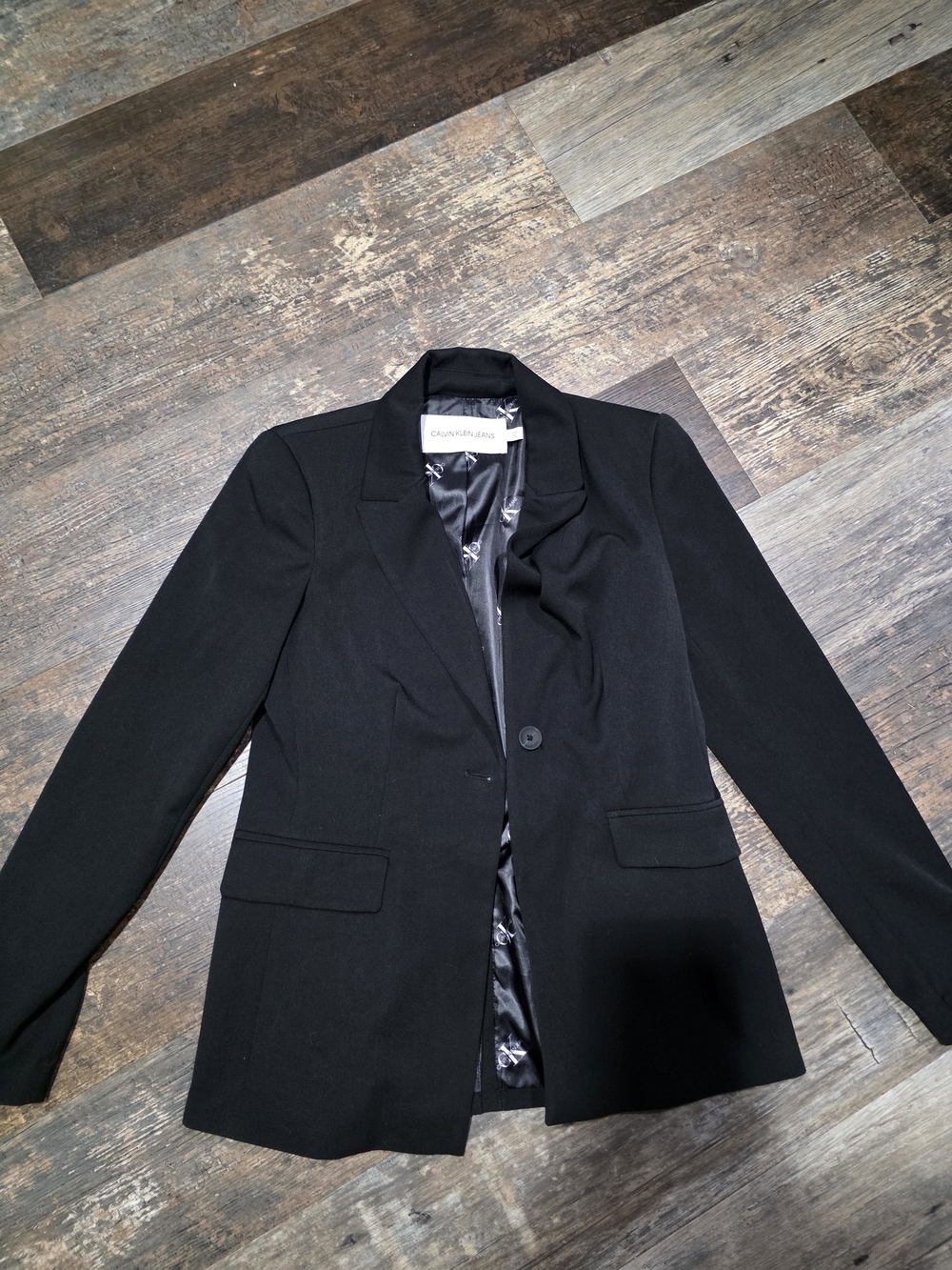 Calvin Klein Jeans Black Single-Button Women’s Blazer